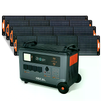 Blackview Oscal Powermax 3600+4*PM200 Power Station Solar Paneel Kit 3600Wh tot 57600Wh LiFePO4 Batterij Pakket Power Ba