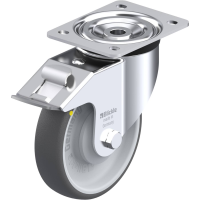 Blickle L PATH 160KA FI ELS Zwenkwiel met rem Wieldiameter: 160 mm Draagvermogen (max.): 260 Kg 1 stuk(s)