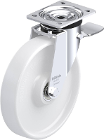 Blickle L PO 250K 3 ST Zwenkwiel met rem Wieldiameter: 250 mm Draagvermogen (max.): 500 Kg 1 stuk(s)