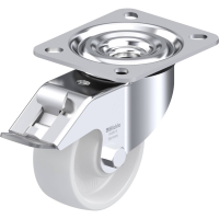 Blickle L PO 80R FI Zwenkwiel met rem Wieldiameter: 80 mm Draagvermogen (max.): 220 Kg 1 stuk(s)