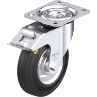 Blickle L RD 125R FI Zwenkwiel met rem Wieldiameter: 125 mm Draagvermogen (max.): 120 Kg 1 stuk(s)