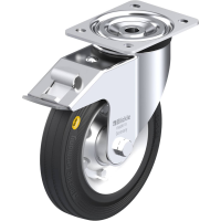 Blickle L RD 200K FI Zwenkwiel met rem Wieldiameter: 200 mm Draagvermogen (max.): 350 Kg 1 stuk(s)