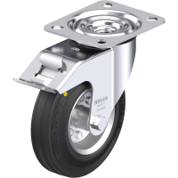 Blickle LE VE 125R FI EL Zwenkwiel met rem Wieldiameter: 125 mm Draagvermogen (max.): 100 Kg 1 stuk(s)