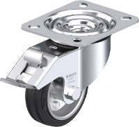 Blickle LE VE 80R FI Zwenkwiel met rem Wieldiameter: 80 mm Draagvermogen (max.): 50 Kg 1 stuk(s)