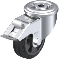 Blickle LER VPP 80R FI Zwenkwiel met rem Wieldiameter: 80 mm Draagvermogen (max.): 50 Kg 1 stuk(s)