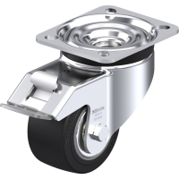 Blickle LK SE 80K FI Zwenkwiel met rem Wieldiameter: 80 mm Draagvermogen (max.): 200 Kg 1 stuk(s)