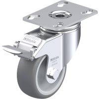 Blickle LKPA TPA 80G FI Zwenkwiel met rem Wieldiameter: 80 mm Draagvermogen (max.): 100 Kg 1 stuk(s)