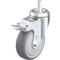 Blickle LKRA TPA 101KF FI GS12 Zwenkwiel met rem Wieldiameter: 100 mm Draagvermogen (max.): 110 Kg 1 stuk(s)