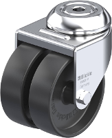 Blickle LMDA POA 75G Dubbel zwenkwiel Wieldiameter: 75 mm Draagvermogen (max.): 100 Kg 1 stuk(s)