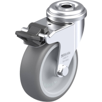 Blickle LRA TPA 75G FI Zwenkwiel met rem Wieldiameter: 75 mm Draagvermogen (max.): 75 Kg 1 stuk(s)