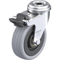 Blickle LRA VPA 75K FI Zwenkwiel met rem Wieldiameter: 75 mm Draagvermogen (max.): 60 Kg 1 stuk(s)