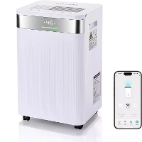 BlitzHome® BG D068K 20L/24H Slimme Ontvochtiger met App bediening, 4,5L Watertank, Ionisator, Slaapmodus & Kinderbeveil