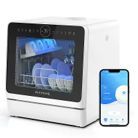 [EU Direct] BlitzHome® BH 4 CDW Compacte Slimme DaVant Countertop S¯ Dishwasher met 5L ingebouwde watertank APP besturin