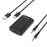 BlitzMax BM LE505 bluetooth adapter bluetooth zenderontvanger 2 in 1 Mini draadloos met 3,5 mm audiokabel Dual Link Apt