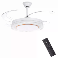 BlitzWill® BW CFL4 Slimme Vouwbare Plafondventilator Licht met APP & Afstandsbediening Omkeerbare DC Inverter Motor Dimb