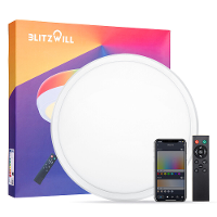 BlitzWill® BW CLT2 LED Slimme Plafondlamp 40cm met Hoofdlicht en RGB Sfeerlicht 2700 6500K Verstelbare Temperatuur APP S