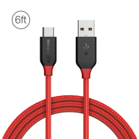 Blitzwolf® Ampcore Bw Tc6 3a Usb Type C Braided Charging Data Cable 6ft/1.8M With Magic Tape Strap