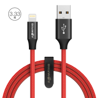 Blitzwolf® Ampcore Turbo Bw Mf9 2.4A Braided Lightning Charging Data Cable 3.33Ft With Mfi For Iphone 8 Plus X
