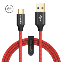 Blitzwolf® Ampcore Turbo Bw Tc10 3a Braided Durable Usb 3.0 To Type C Charging Data Cable 6ft/1.8M