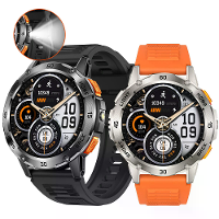 BlitzWolf BW AT7 1,53 inch scherm ingebouwde zaklamp bluetooth oproep hartslag bloedzuurstofmonitor slaapmonitoring adem