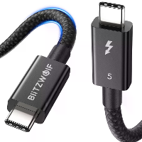 BlitzWolf® BW HDC8 Thunderbolt5 Kabel 240W Snelladen tot 120Gbps Bandbreedte voor 16K Dubbele 8K/6K Compatibel voor Thun
