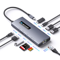 BlitzWolf® BW NIEUWE TH8 10 in 1 Type C HUB met Type C PD 100W Voedingslevering USB3.0 Type C 3.0 4K@60HZ SD & TF kaarts
