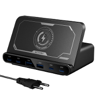 BlitzWolf® BW S27 160W 6 Port USB PD Desktop Snellader 2USB A+4USB C PD3.0 QC4.0 AFC FCP SCP PPS PE met 15W 10W 7.5W 5W