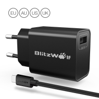 Blitzwolf® Bw S9 18w Usb Charger Eu Us Uk Au Adapter With 1m Micro Usb Cable