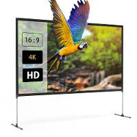 BlitzWolf® BW VS6 80/100/120 Inch Projectiescherm met Stabiele Stand 4K Resolutie 16:9 Vouwbaar Anti Kreuk Eenvoudige In