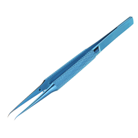 Blue Bend Head Titanium Alloy Tweezers Professional Maintenance Tools 0.15Mm Edge Precision Fingerprint Tweezers Apple Main Board Copper Wire