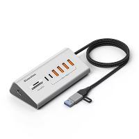 Blueendless HU806 8 in 1 USB A Type C Dockingstation met 10Gbps USB A 3.2*4 / USB C 3.2*2 / SD/TF3.0 Multi poorten Alumi