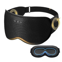 Bluetooth 3D Draadloze Muziek Oogmasker Blinddoek Zacht Wasbaar Oogmasker met Handsfree Bel oordopjes Draagbare Reisluch
