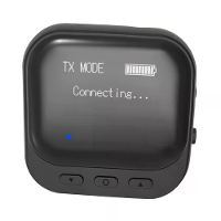 Bluetooth 5.2 Ontvangerzender 2 in 1 RX TX modus lage latentie LED display duale apparaatkoppeling 300mAh batterij voor