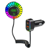 Bluetooth 5.3 FM zender Auto adapter QC3.0 PD30W oplader Dubbele USB LED Muziekstreaming Ondersteunt handsfree bellen vo