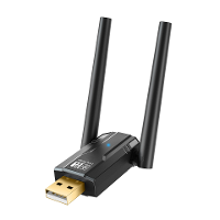 Bluetooth 5.4 USB adapter 150M Dual Antenne Dongle voor PC Draadloze muis Toetsenbord Muziek Audio ontvanger Zender Plug