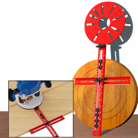 BOHAN 4 in 1 Router Frees Gleuf Beugel Aluminum Alloy Circle Cutting Jig with 120 650mm Radius fof Woodwofking Trimming