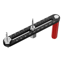 BOHAN Adjustable Circle Cutter 50 210mm Aluminum Alloy Hole Saw with Cobalt Steel Milling Cutter for Wood Metal Drywall