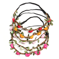 Boho Garland Weave Wreaths Wedding Beach Floral Elastic Hairband