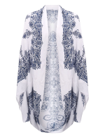 Boho Retro Pattern Floral Printed Cotton Women Summer Beach Cardigan