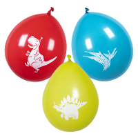 Boland 6x dino ballonnen   ca. 25 Cm   Feestversiering en decoraties