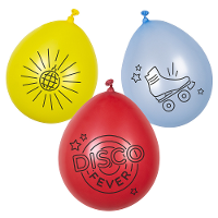 Boland 6x disco ballonnen   ca. 25 Cm   Feestversiering en decoraties