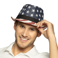 Amerika/USA thema verkleed hoed   volwassenen   Amerikaanse feesthoed   Verkleedaccessoires