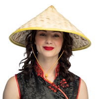 Aziatische hoed   H40 cm   Azie hoed   strohoed   verkleed hoeden   carnaval   japans   chinees