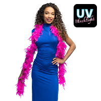 Boa   donkerroze   180 cm   75 g   brandvertragend   veren   carnaval   verkleden