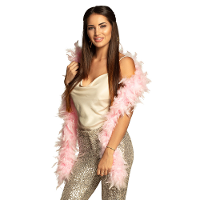 Boa   lichtroze   180 cm   50 gram   verkleden   carnaval   brandvertragend