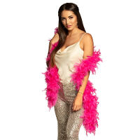 Boa   roze   180 cm   50 gram   verkleden   carnaval   brandvertragend