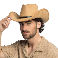 Carnaval Cowboy hoed Bronco   beige   voor volwassenen   Western