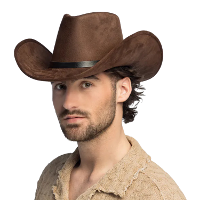 Carnaval Cowboy hoed Bronco   bruin   voor volwassenen   Western