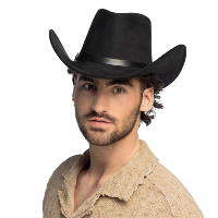 Carnaval Cowboy hoed Bronco   zwart   voor volwassenen   Western