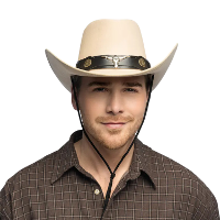 Carnaval Cowboy hoed Wyatt   beige  volwassenen   Western   themafeest
